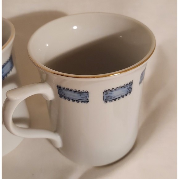 2 Forget Me Nots And Ribbons by Mary Mugg Coffee Tea Cup Mug Vintage Enesco 1980 - Picture 9 of 14